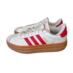 adidas VL Court Womens Black And White Bold Platform Chunky Trendy Sneaker 9.5